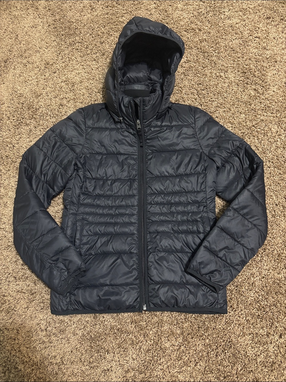 Abercrombie & Fitch Puffer Jacket Wind & Water Resistant Removable Hood Size XS